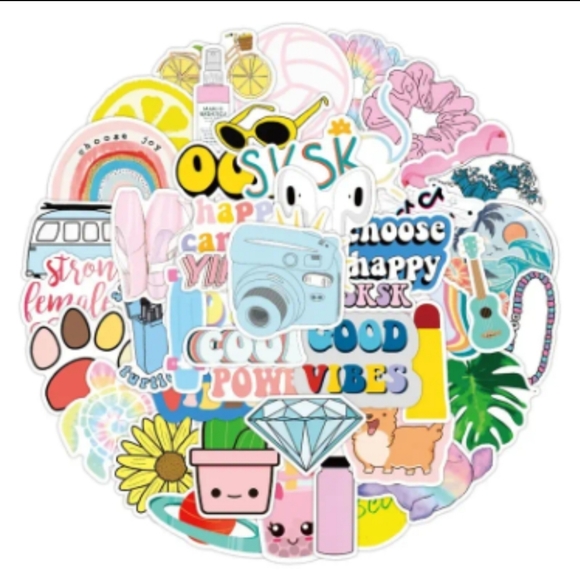 50 Stickers | Durable | Reusable | Waterproof | No Repeats | Brand New - Picture 6 of 11